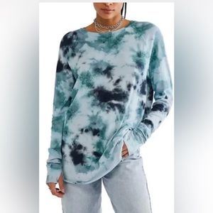 free people long sleeve tie dye tunic size large